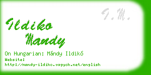 ildiko mandy business card